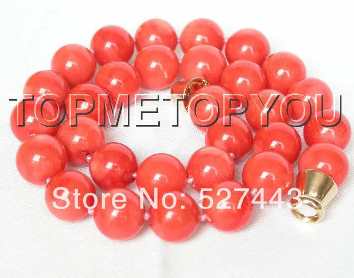 

Wholesale Stunning! Genuine natural 13mm round pink coral necklace Magnet