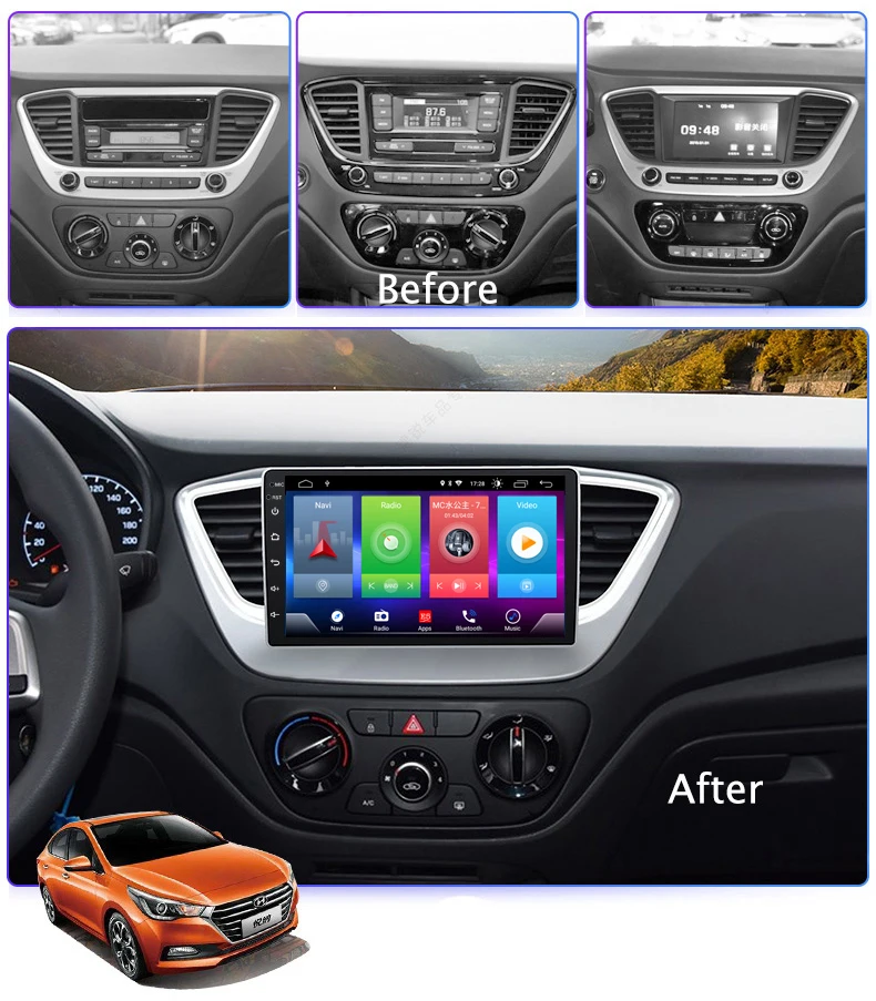 

Full Touch Car Android 8.1 Radio Player For HYUNDAI VERNA Accent Solaris 2017 GPS Navigation Video Multimedia Built In Bluetooth