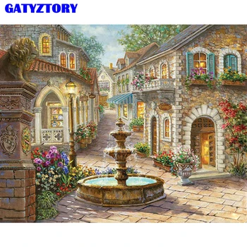 

Frameless Picture Landscape Diy Oil Painting By Numbers Kits Drawing By Numbers On Wall Acrylic Paint Unique Gift 40X50CM