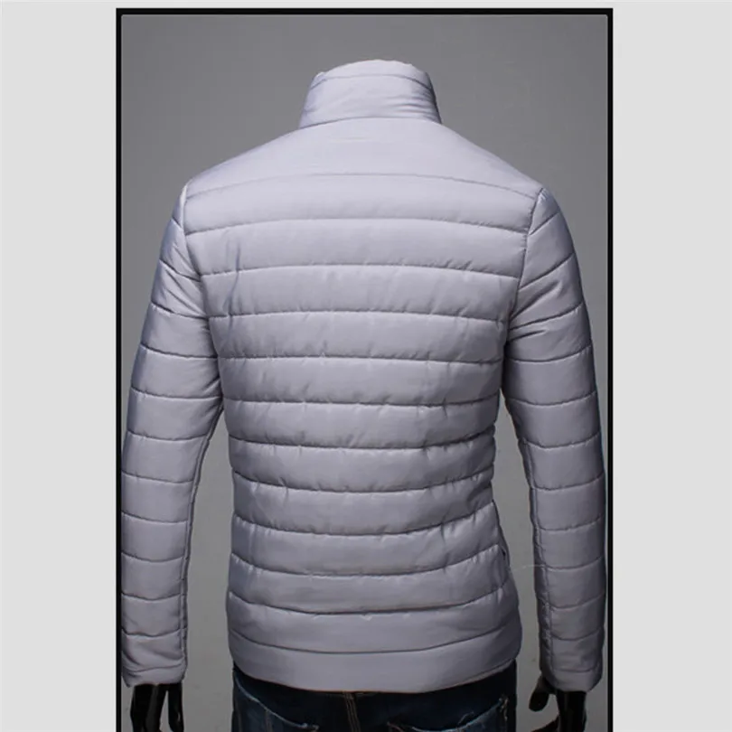 Men Winter Autumn Jacket Casual Keep Warm Stand Collar Coats Slim Long Sleve Zipper Jacket Top Coat Male Outwear Coat #4M28 (6)