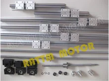 3 set ball screw SFU1605 350 900 1150 3BK BF12 3sets SBR16 rails 3 couplers for