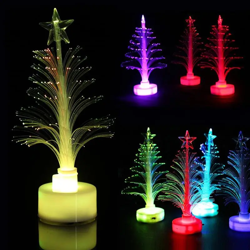 Buy 4Pcs Multicolor Fiber Optic Lamp Christmas Tree