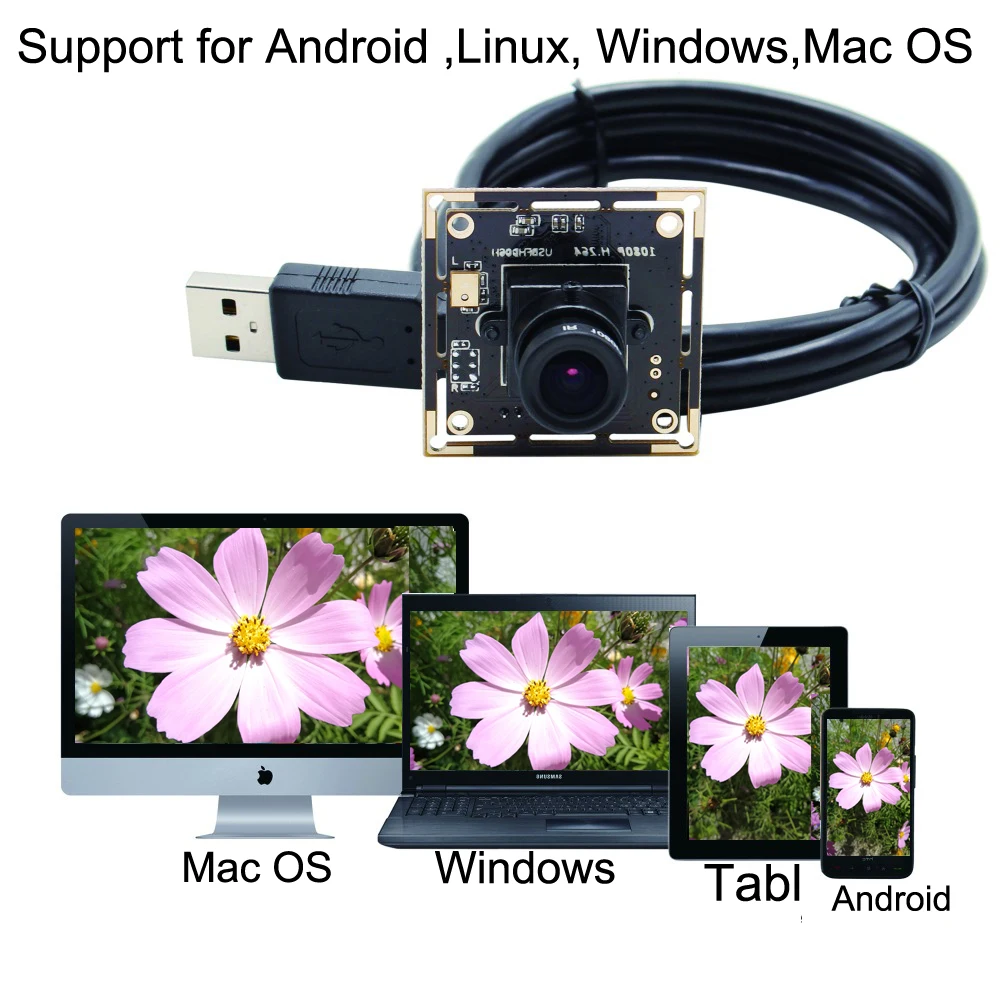 

Full HD SONY IMX322 1080P Low illumination 0.01Lux CMOS AEC AEB AGC Support USB Camera module CCTV Security PCB Board