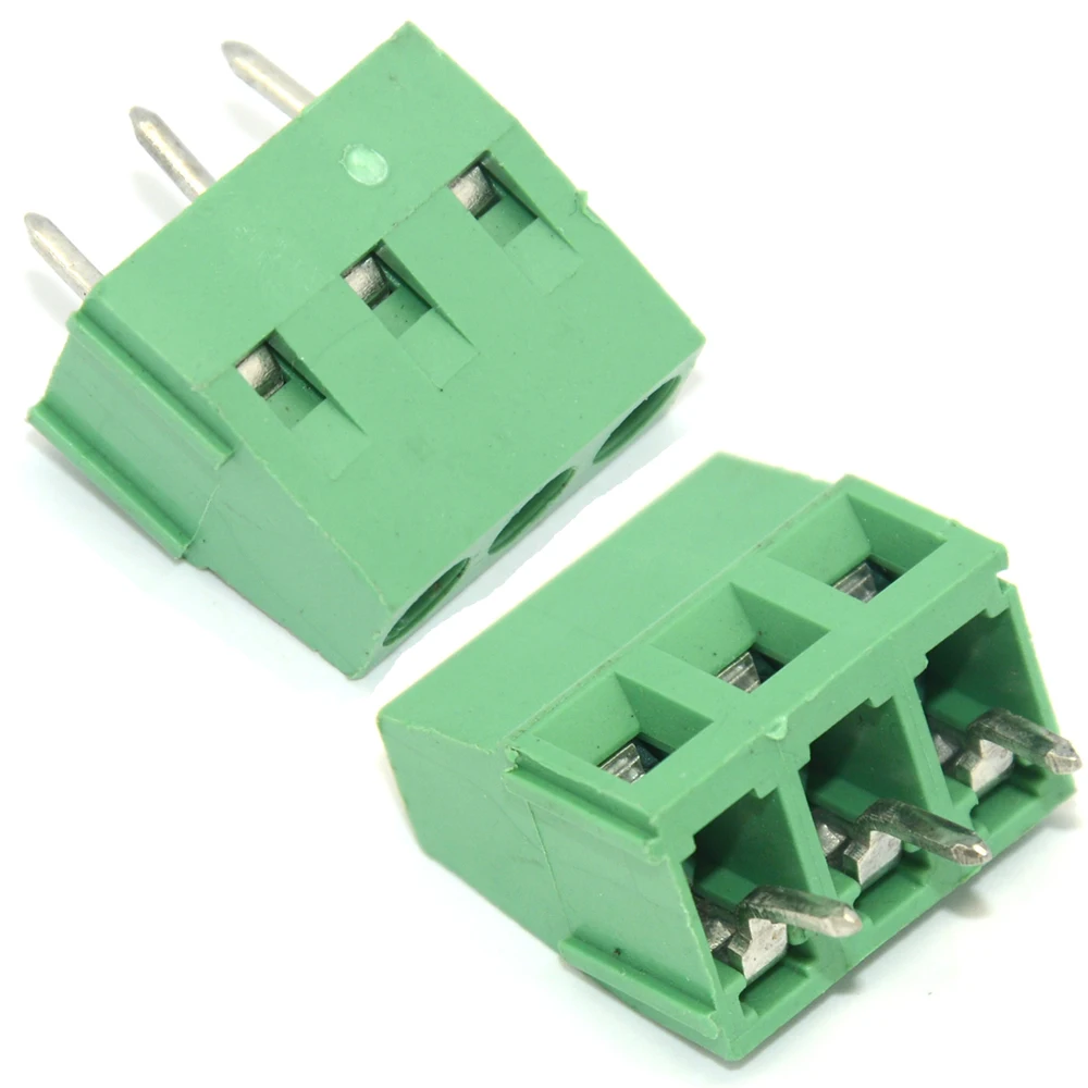 

10 pcs Screw KF-128-5.0-3 Pin 5.0mm Straight Pin PCB Screw Terminal Block Connector free shipping