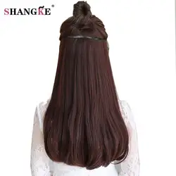 SHANGKE 24 ''180 г зажим в выдвижении волос натуральный искусственные волосы термостойкие Синтетические пряди для наращивания волос достаточно