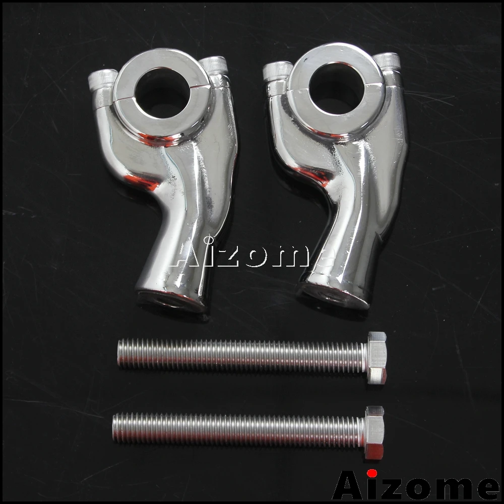 Old School Motorcycle 1" Handlebar Riser Clamps For Harley Cafe Racer