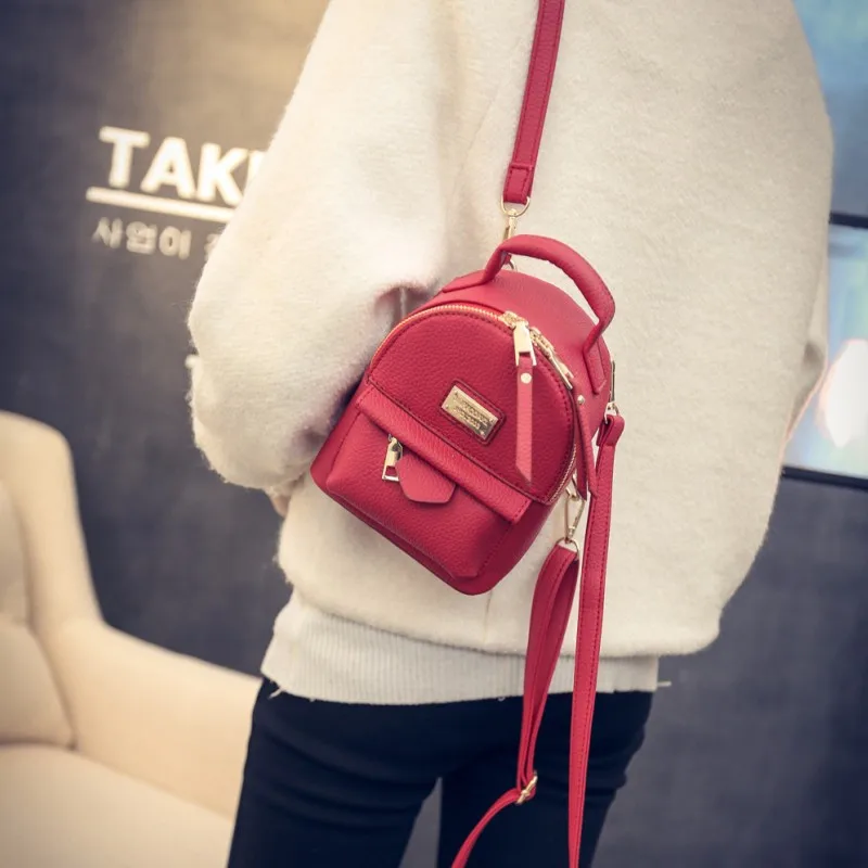 

Women PU leather Small pretty shoulder bag bolsas femininas Mini backpacks for girls 2019 new feminine backpack By Just Follow