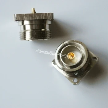 

1Pcs 7/16 Din Female L29 Jack 4 Hole Panel Mount Connector Solder Cup flange