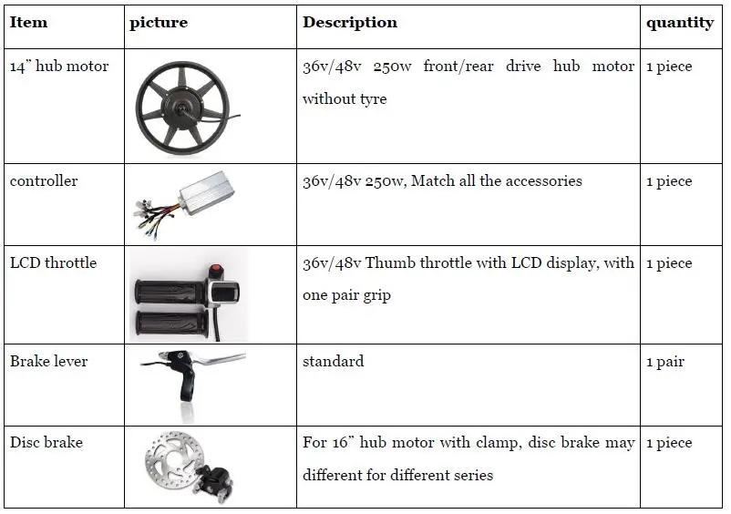 Perfect Electric Fun 36V 48V 250w 350w 14" Home Scooter Kit Electric Folding Bike Kit Scooter DIY kit 2