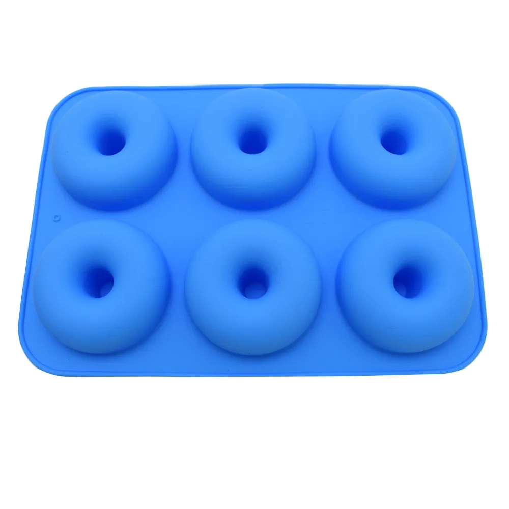 6-Cavity Silicone Donut Baking Pan Non-Stick Mold Dishwasher Decoration Tools Safe Baking Tray Maker for Biscuit Bagels#1