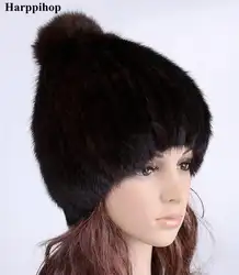 2017 качество волос норки шляпа женская меховая шапка меха лисы шапка меховая шапка