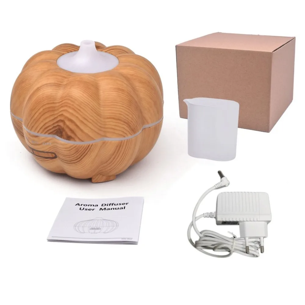 

350ML Pumpkin Shape Ultrasonic Electric Air Purifier Humidifier Essential Oil Diffuser Air Humidifier With Aroma Lamp EU