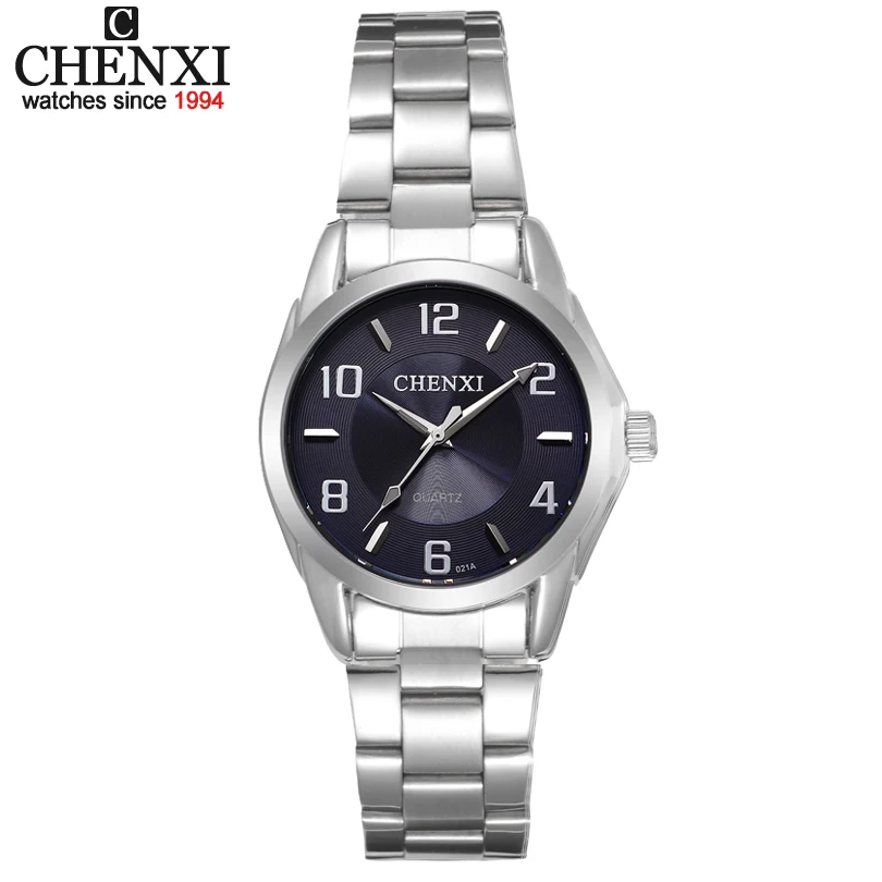 CHENXI бренд Relogio Feminino подарок часы женские часы из нержавеющей стали женские модные повседневные часы кварцевые наручные женские часы - Цвет: Синий