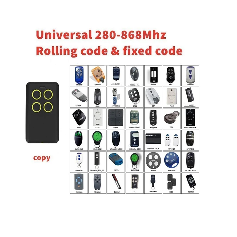 

Universal remote control clone Multi frequency copy 280-868mhz garage door remote control duplicator free shipping