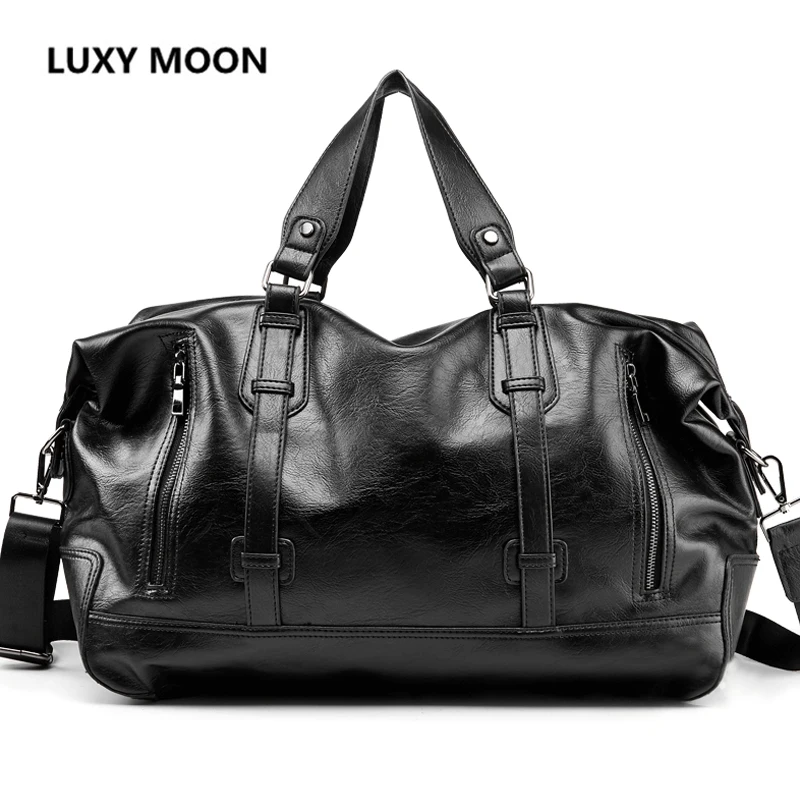 

Fashion Men's Travel Bags Luggage Waterproof Suitcase Duffel Bag Large Capacity Casual PU Leather Handbag Crossbody Weekends Bag