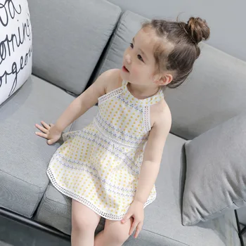 

Summer Girl Dress Sleeveless Dot Princess Dress 2018 Kids Dresses For Girls Cute Clothing 2-8Y Baby Girl Clothes Costume