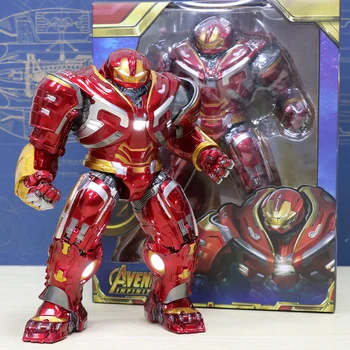 

20CM Avengers Anime Figure USB Light Iron Man Dolls Hulkbuster Action Figure Multiple Lights Model with Box