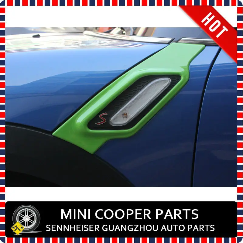 ABS Материал с защитой от ультрафиолетового излучения, чистый зеленый цвет стиль mini Ray стороне крышки лампы для R60 mini cooper Countryman S только(2 шт./компл