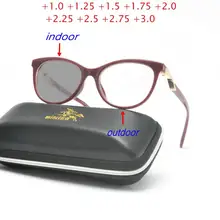 Модные квадратные очки для чтения солнцезащитные фотохромные брендовые роскошные очки для чтения UV400 с коробкой FML