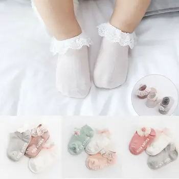 

Baby Kid Girl Toddler Lace Ruffle Frilly Cotton Low Ankle Mesh Socks Summer Gift