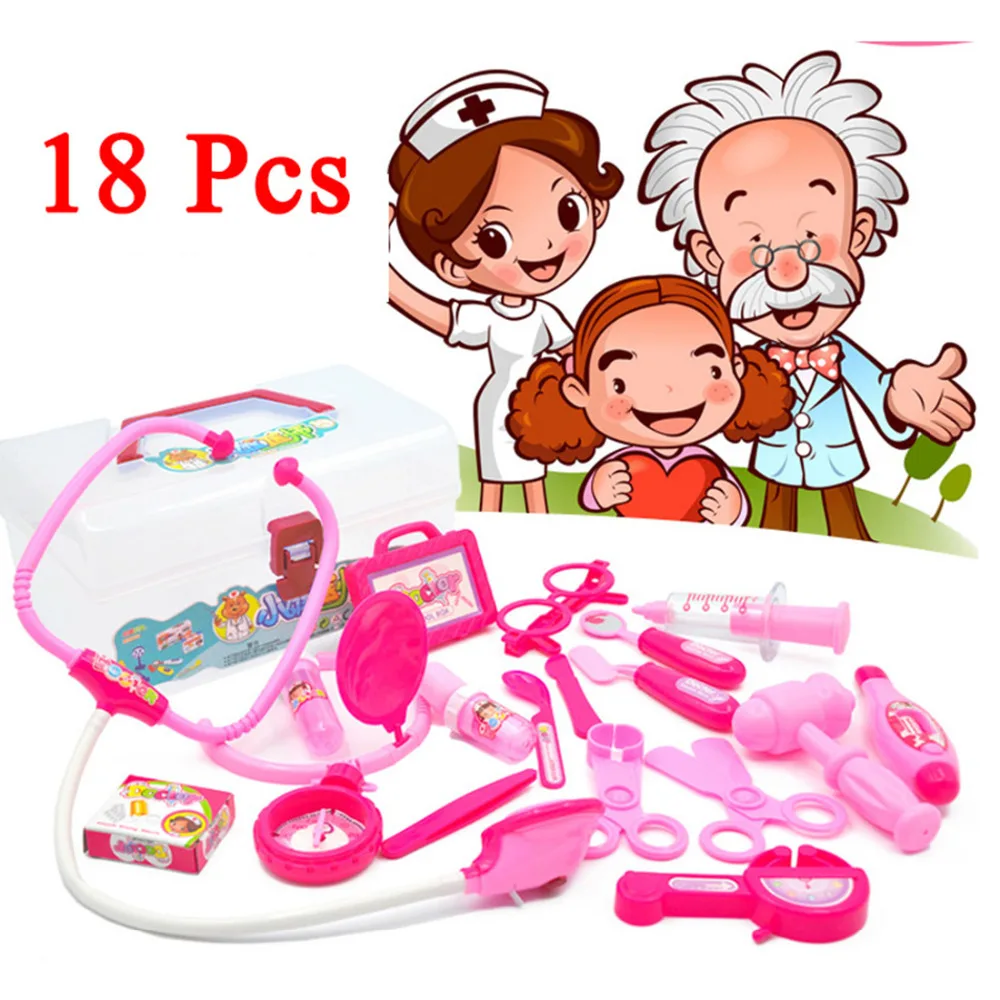 18Pcs Doctor Play Hospital Simulation Toys Kit Child Kids Toy Medical