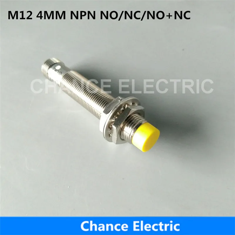 

Inductive Proximity Sensor M12 4mm Distance NO/NC/NO+NC Half Sets Without Cable Switch Connector NPN