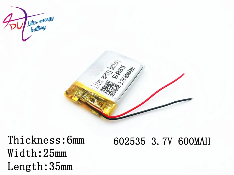 

polymer Lithium Battery 3.7 V, 602535 062535 600 Can Be Customized Wholesale Ce Fcc Rohs Msds Quality Certification