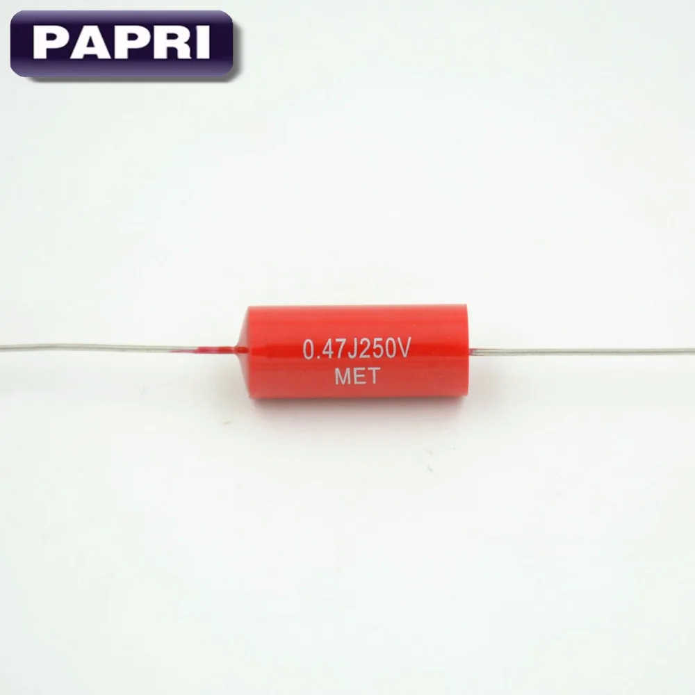 PAPRI 10 шт. 250 В 0.47J осевой аудио MKP конденсатор полипропиленовый Неполяризованный