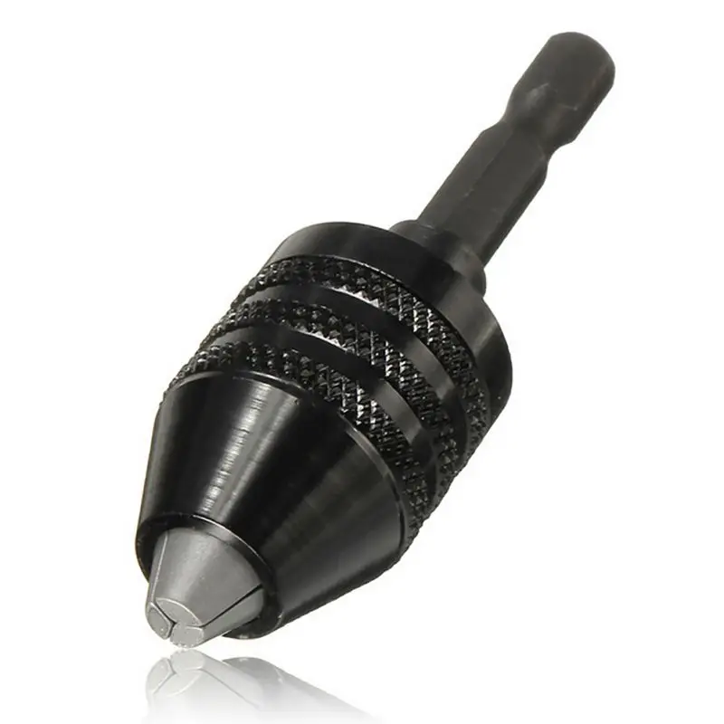 

High Quality Black 2styles Keyless Drill Chuck Screwdriver Impact Driver Adaptor 1/4" Hex Shank Drill Bits Diameter Power Tools