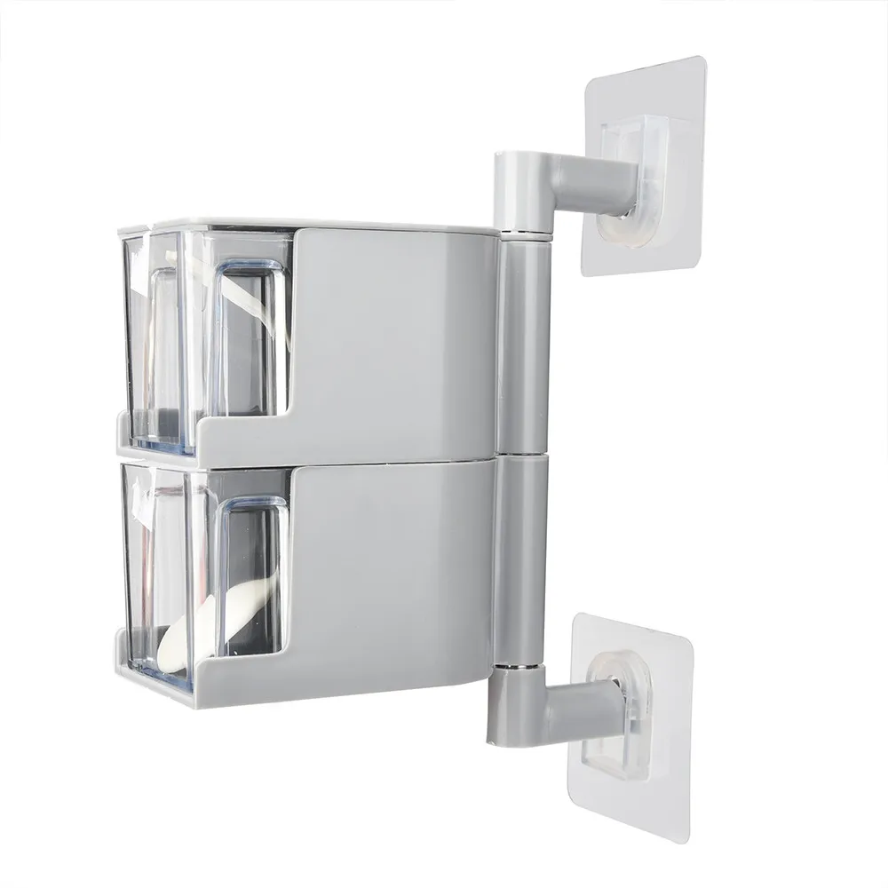 

Transparent Spice Jars Rotating Wall-mounted Paste Seasoning Container Condime Home and Garden Tool Supplies