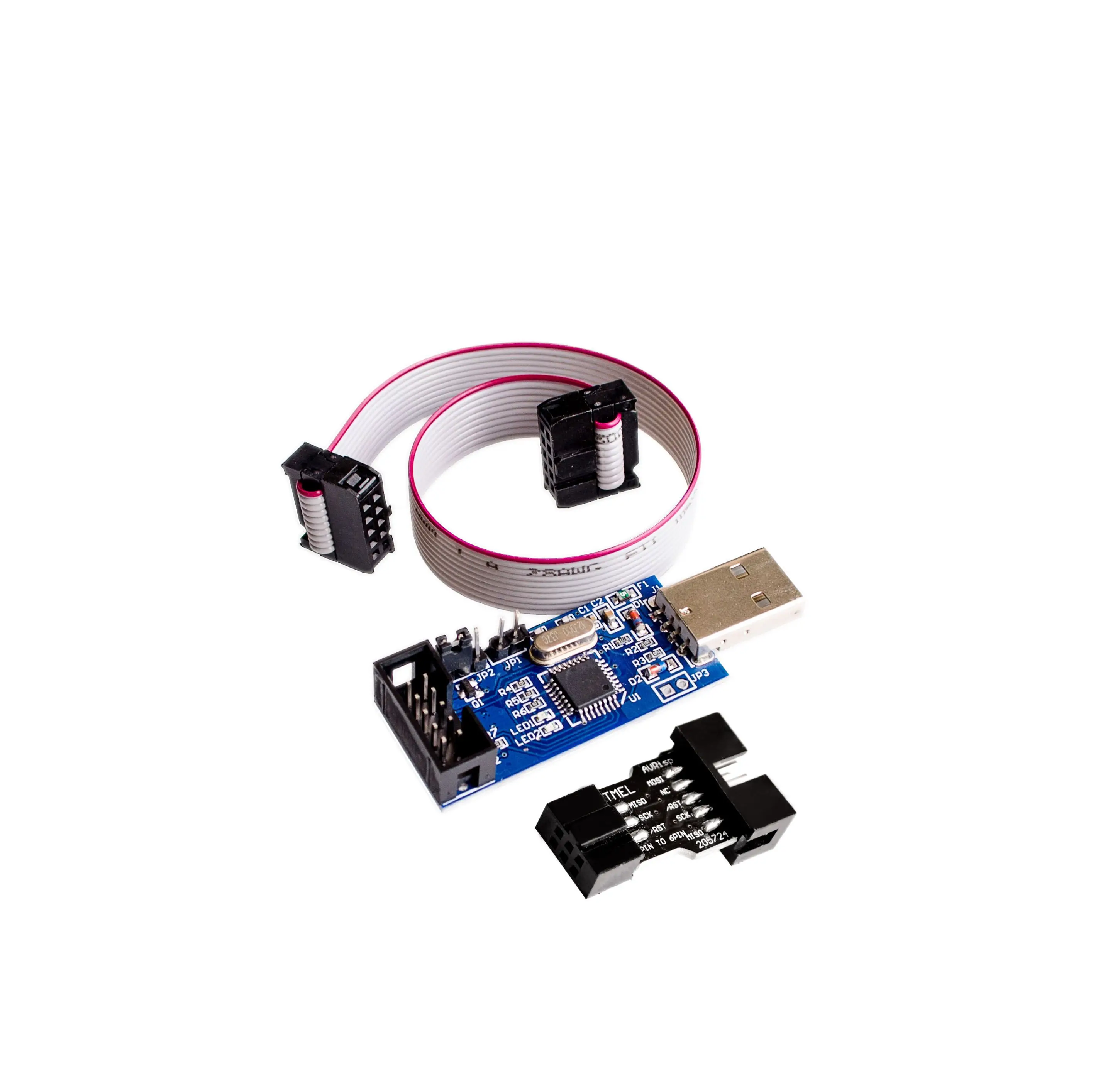 

2PCS=USBASP+10PIN TO 6PIN ADAPTER New USBASP USBISP AVR Programmer USB ATMEGA8 ATMEGA128