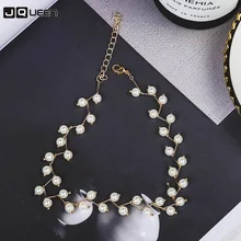 Модные Необычные Ожерелья из жемчуга новые ювелирные изделия полилиния золото многослойная цепочка имитация для женщин Свадебное ожерелье невесты