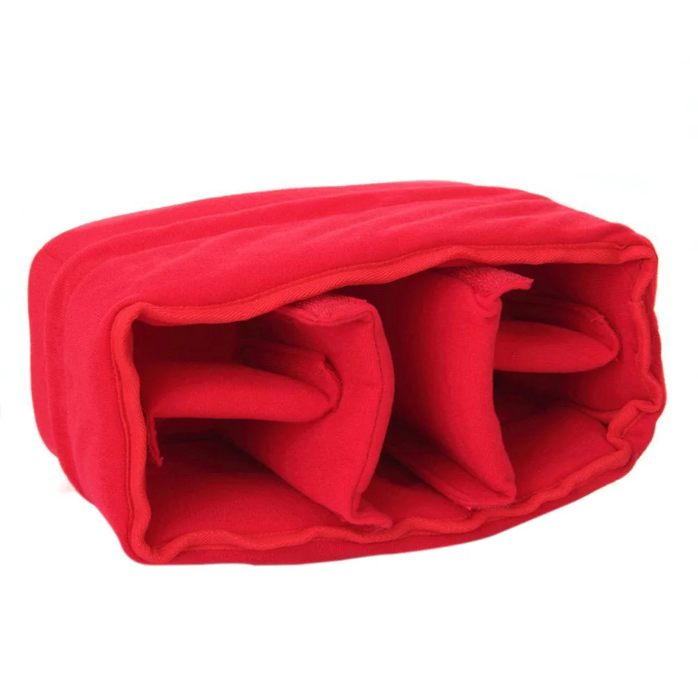 

ETC-NEW Shockproof DSLR SLR Camera Bag Partition Padded Camera Insert, Make Your Own Camera Bag(Red)