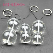 Glass Anal Beads Plug Crystal Vaginal Anal Masturbation Balls Butt Plug Massager Anal Sex Toys for Women Gay Adult Sex Products