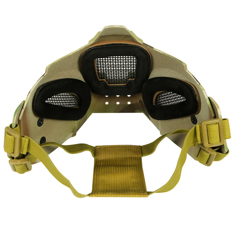 Тактический шлем видения Половина Лица Пейнтбол Маска для быстрого шлема разъем ARC Rail маска с металлической сеткой CP Защитная CS игровая маска