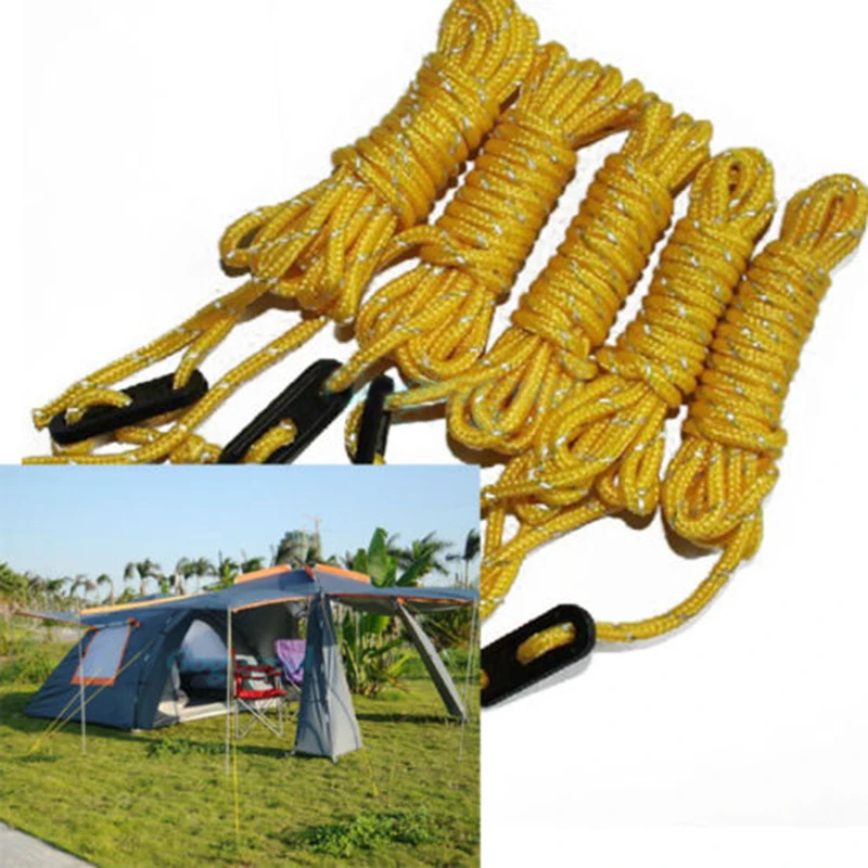 4pcs Multifunction Tent Rope Tent Accessories Outdoor Sports Camping Hiking 233cm Durable