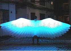 Самые популярные 3 м большой led подсветкой надувные крылья ангела, надувные крылья костюм для сцены, вечерние, события