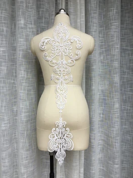 

Very Gorgous 2pcs Flower Bridal Applique Sewing Chemical Sexy Lace Applique