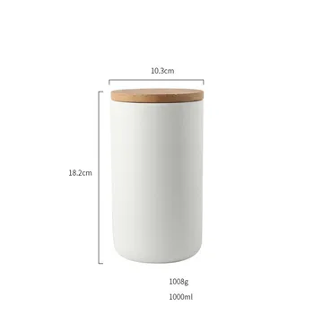 260ML 800ML 1000ML Sealed Ceramic Storage Jar For Spices Tank Container For Eating With Lid