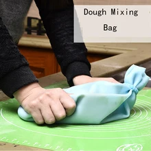 Силиконовая Резина антипригарным перемешивание теста сумка формочки для выпекания кексов, пакет для замешивания Кухня гаджеты аксессуары 31*23,5 см