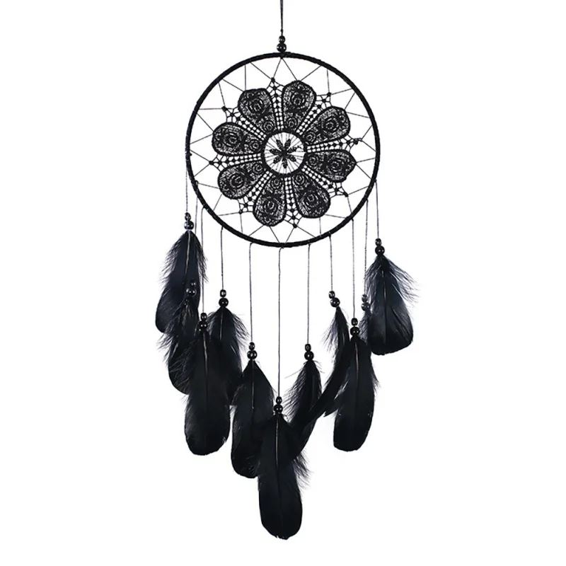 

Handmade Blue Dream Catcher Rings Net Wall Hanging Car Decor Craft Home Room Decoration Craft
