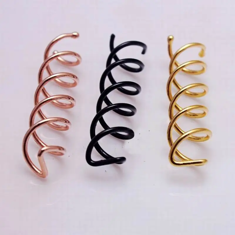 Europe Fashion Hair Accessories Black Rose Gold Color Metal Twists