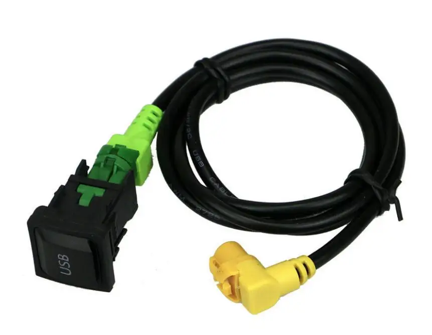 RCD510 RNS315 USB кабель с переключателем для VW Golf MK5 MK6 VI 5 6 Jetta CC Tiguan Passat B6|Кабели адаптеры