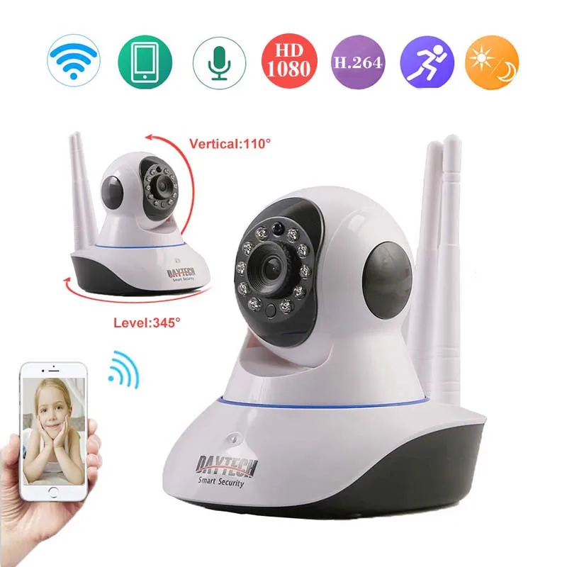 DAYTECH IP Камера безопасности 1080 P CCTV Ночное видение Беспроводной наблюдения Wi Fi