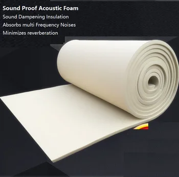 

Acoustic Foam, Soundproofing Panels with Self Adhensive Backing, Consistent Density Firmness / 1m Width / 10m Leng per roll