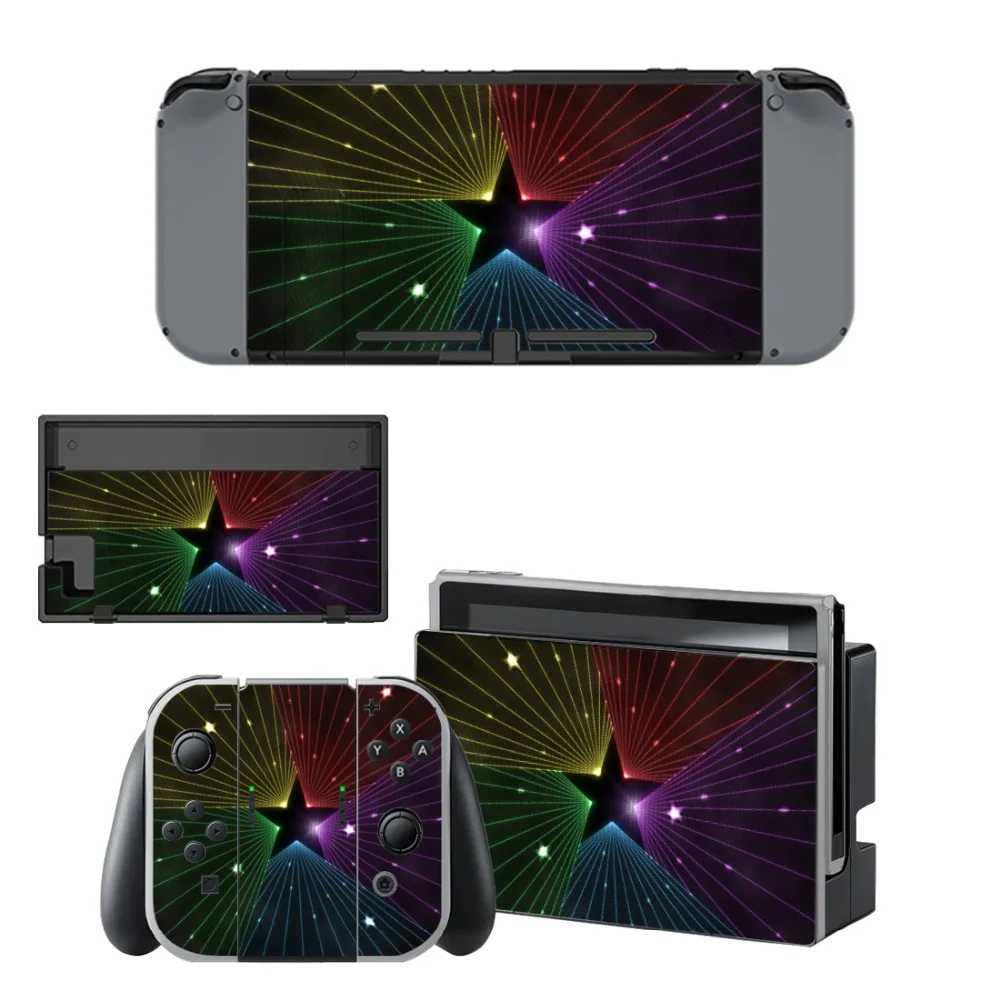 

Custom Design Star Decal Vinyl Skin Sticker for Nintendo Switch NS Console + Controller + Stand Holder Protective Skin Sticker