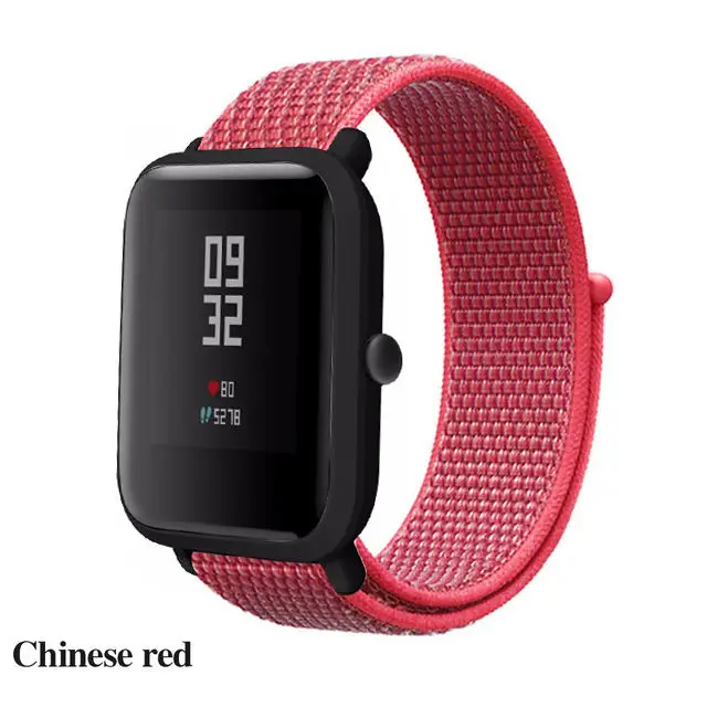 Нейлоновый тканый ремешок для Xiaomi Amazfit ремешок Bip ремешок для часов Huami Amazfit Bip BIT PACE Lite Молодежные умные часы браслет - Цвет: Розовое золото