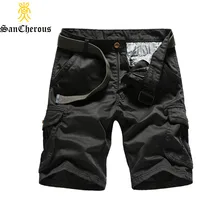 Летние повседневные мужские шорты Карго хлопок Верхняя одежда до колен мужские шорты