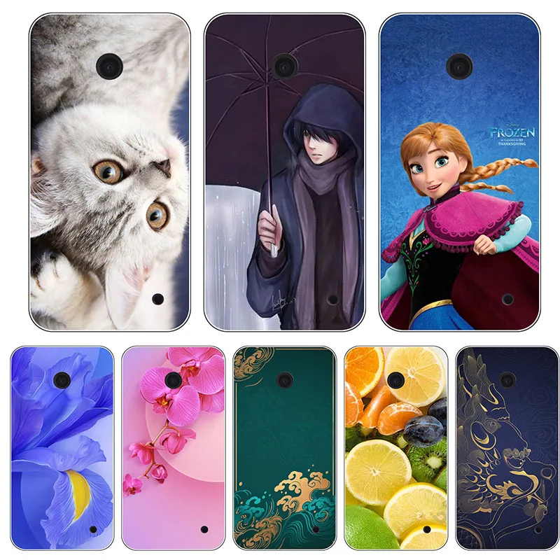 Милый модный чехол с цветочным рисунком для Nokia Lumia 630 чехлы телефона матовый