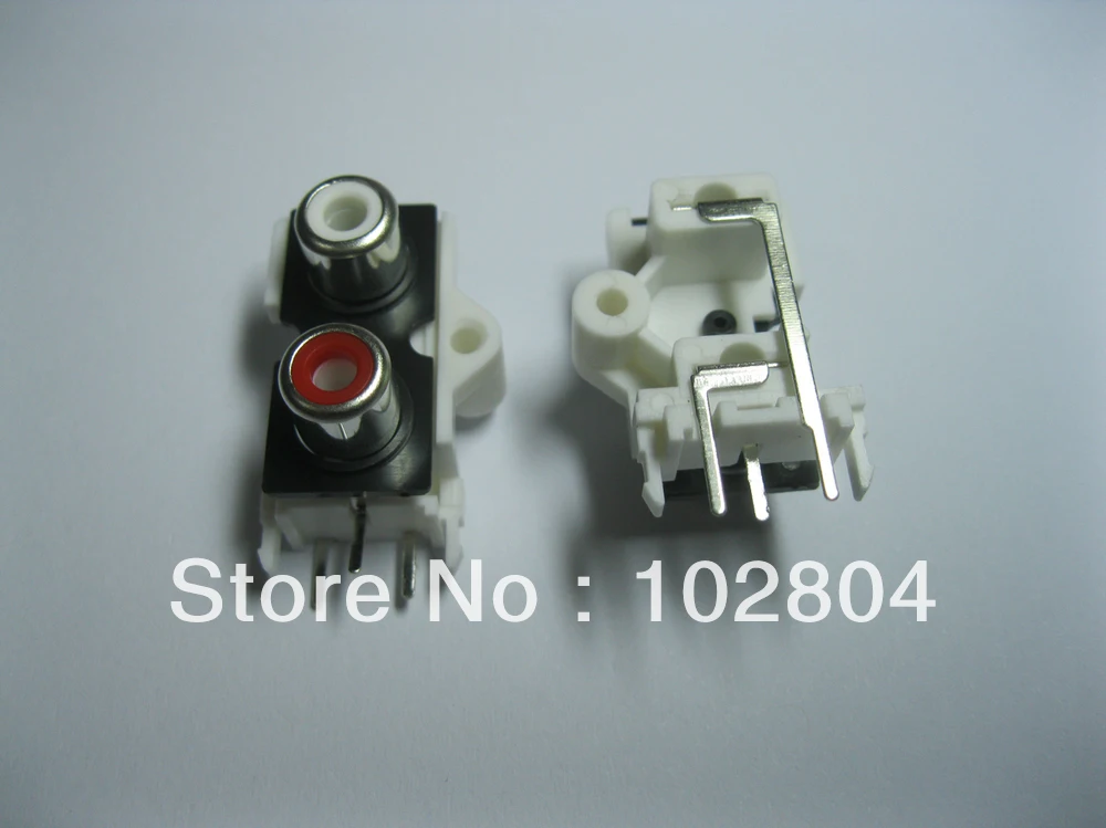 

AV Pin Jack 2 Color RCA Female Audio Video AV Socket Connector AV2-9 120pcs per Lot